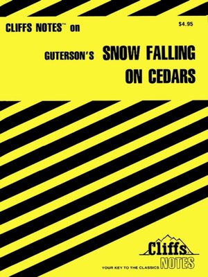 cover image of CliffsNotes on Guterson's Snow Falling on Cedars
